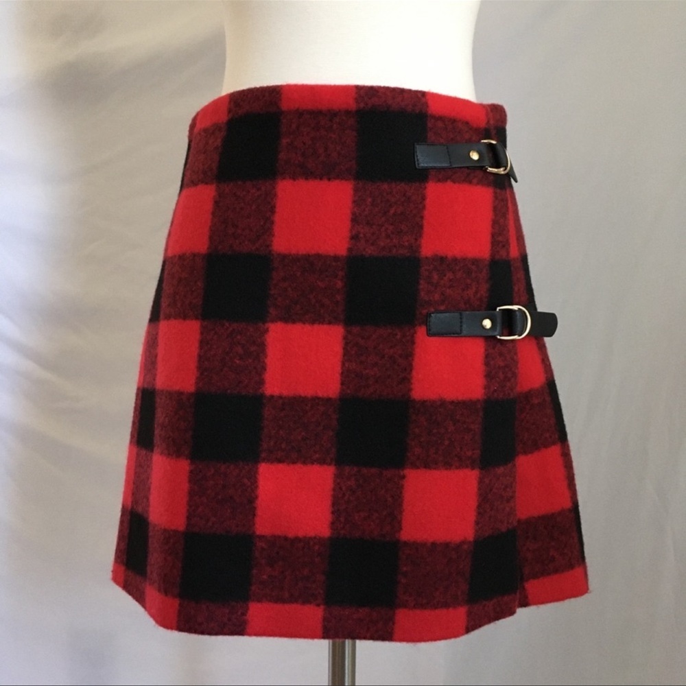 NWOT red plaid skirt